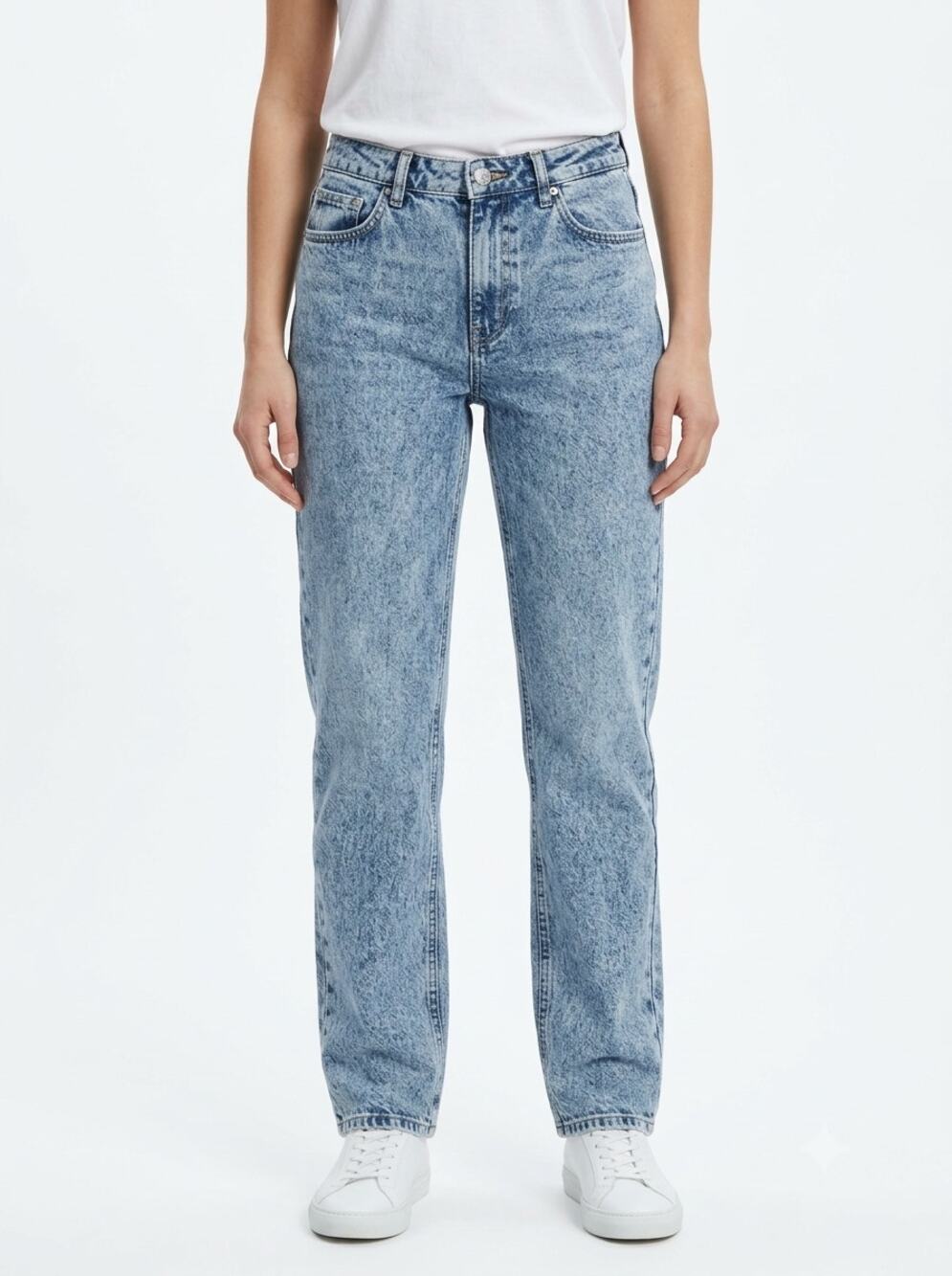NWT GUESS Eco Straight Jeans Women's 24x32 Sky High Blue Denim Gaia Low Rise